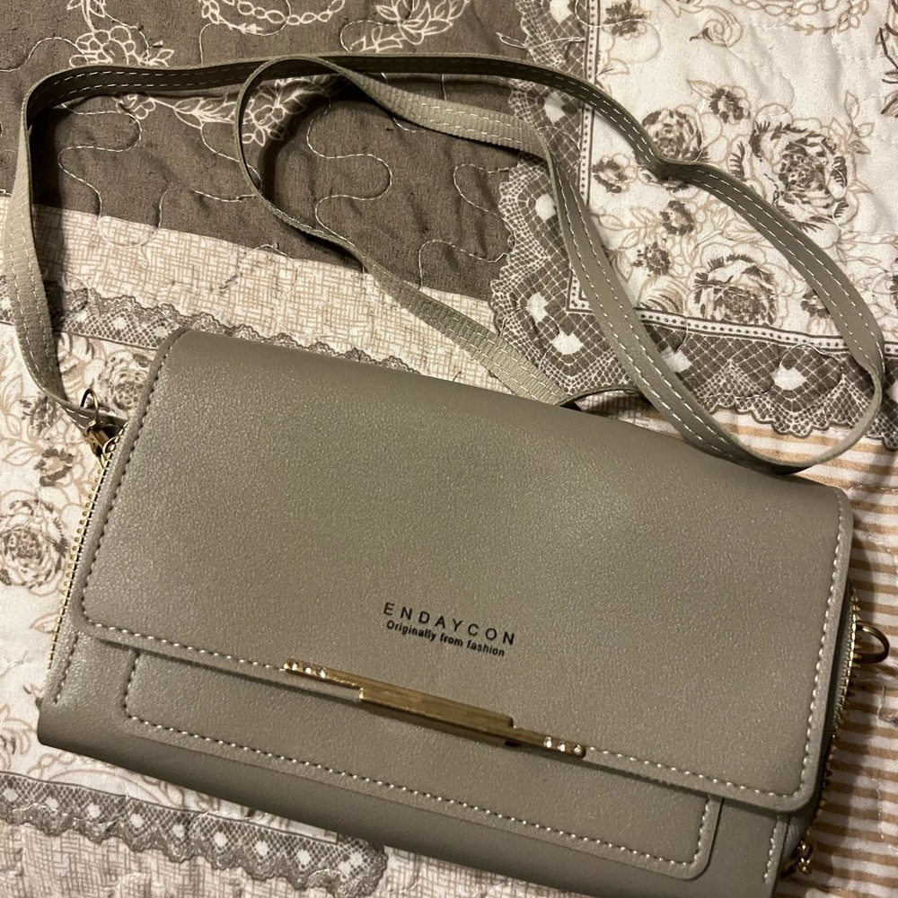 Gray Crossbody Bag